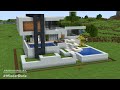 Minecraft: How to Build a Modern House Tutorial (Easy) #43 - Interior in Description!