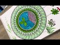 Free hand Mandala Art on World Environment Day | Plant Tree, Live free | ‘A’ofACE | Art video | 👩🏻‍🎨