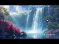 Beautiful Waterfall With Relaxing Piano Music For Stress Relief, Meditation, Study & Deep Sleep