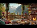 Spring Cozy Coffee Shop Ambience 🌸 with Soothing Instrumental Jazz Music for Sleep, Study, Work