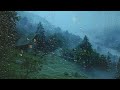 Perfect Rain Sounds - Heavy Rainstorm & Thunder in the Misty Mountain Forest for Sleep & Study