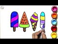 Icecream Drawing | Simple drawing and Colouring | easy drawing step by step | #icecreamdrawing.