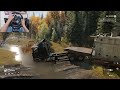 Transporting an oversized construction trailer - SnowRunner | Logitech g29 gameplay