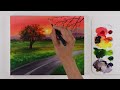 Sunset Painting | Landscape Painting For Beginners