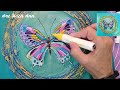 FREE traceable | Butterfly art | how to paint in acrylics| texture paste| acrylic paint #butterfly