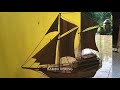 Cara Membuat Miniatur Kapal Laut dari Bambu