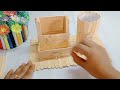 Creative ideas to make mobilephone and pencil holders from ice cream sticks | Art Crafts House.#diy