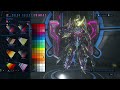 My warframe color palette! A tribute to my favorite youtuber.