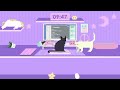 Study with Cats 💜 Pomodoro 25/5 x Animation | Focus 1 hour with Calm Lofi | Cute purple desk setup ♡
