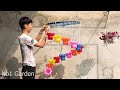 Plastic Bottles Recycle To Make Spiral Hanging Flower Pots For Garden | Vertical Garden
