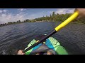 Paddling on Lake Ballinger on my inflatable Kayak (intex challenger K1) shot with a gopro hero 4