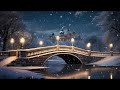 Soothing Night Jazz Instrumental Music - Snowfall Ambience for Sleep Tight - Warm Piano Jazz Music