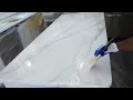 DIY Marble epoxy over old granite countertops! How to do Epoxy marble over old granite countertops