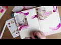 Finding a Balance | FEBRUARY PLAN WITH ME | Gouache + Collage + Mixed Media Artist Bullet Journal
