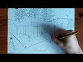 How to draw a modern house in 2-point perspective - Part 1/2 - Draw It !