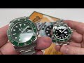 Original Rolex Kermit, Rolex Hulk and Rolex Cermit 2020 comparison