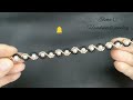 DIY Easy Beaded Bracelet Tutorial Простой Браслет из бисера и бусин своими руками Мастер Класс #diy