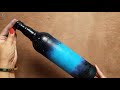 Simple Bottle Art Design || Night Sky Painting On Bottle || Bottle Art For Beginners ||