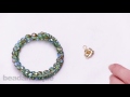How to Make a Memory Wire Bracelet using Czech Fire Polished Glass Beads