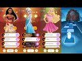 Moana How Far I'll Go  - Frozen Let It Go - Aqua Barbie - Brave Touch the sky| Tiles Hop | EDM Rush