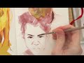 Can I Paint Faster? | 100 heads challenge | Gouache Portrait Painting