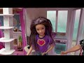 Barbie and Ken at Barbie's Dream House with Barbie's Sister Chelsea and New Playhouse and Toys