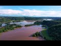 Hochwasser Saarland Überblick per Drohne