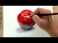 Watercolor Painting demo - Apple(Still life watercolor)