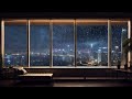 Heavy Rain and Thunder Sound Outside | Rain Ambience at Luxury Apartment
