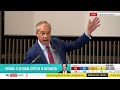 'You're a racist': Seven protesters interrupt Farage speech