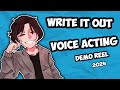 Write It Out Voice Acting Demo Reel 2024