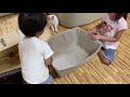 孫と遊ぶ、子猫のココ^ - ^