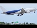 Miami Airport Action: Aerolíneas Argentinas A330, SKY Lease 747 Landing, Atlas Air 777 Takeoff.