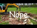 Chinese Mini Excavator Vs Maple Stump