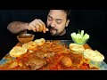 HUGE SPICY CHICKEN CURRY, LOTS OF LUCHI, EGG CURRY, GRAVY,  MUKBANG ASMR EATING SHOW | BIG BITES |