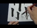 【書道習字】楷書体の基本的な書き方1（縦画・横画） How to write basic printed style writing（vertical and horizontal lines））