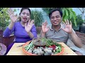 Rất Rất Lâu Hai Vợ Chồng Mới Ăn Mukbang Lại Ruột Non Chấm Mắm Thái Siêu Ngon || Khả Vy Vlog