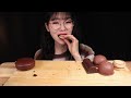 ASMR 초코퐁당파이 초코마시멜로 터녹스티케이크 누텔라비스킷 미니언즈 초코바이트 밀크스낵 먹방 CHOCOLATE CREAM MARSHMALLOW NUTELLA MUKBANG