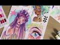 Draw with me! // Mermaid spread + OHUHU markers 🐠🫧