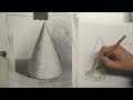 All the Tricks to Draw a 3D Cone Well (Part 3). Please【SUBSCRIBE】for More Lessons.