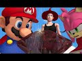 Princess Peach eats a mushroom then Giant Amy Rose