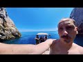 Greek island of Aegean Sea, with the name Skiathos / filmed with insta360