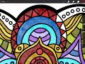 REAL TIME DIGITAL PAINTING Inspired by Stained Glass #mandala #coloring #digitalart