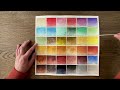 Swatching A. Gallo's Naturale 36 watercolour paint set