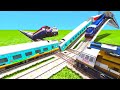HIGH SPEED TRAINS SUDDENLY FLYING OVER OTHERS TRAINS AT POINTED RAILWAY TRACKS|▶️ Train Simulator|
