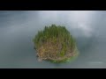 Cinematic drone footage 4K Jug Island British Columbia Canada UHD 2160p