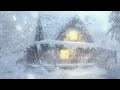 Icy Snowstorm at a Frozen Cabin | Cold Winter Ambience & Blizzard Sounds for Deep Sleep
