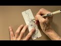 Easy Zentangle Bookmark with the patterns Fluxfan and Tetralix