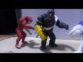 Evolved Godzilla vs. Shimo, an epic battle stop motion.