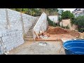 Diário de Construção Parte 3  Muro de arrimo e escada no barranco